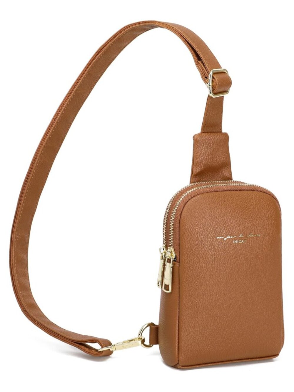 Small Faux Leather Crossbody Sling Bag Mini Travel Purse for Women